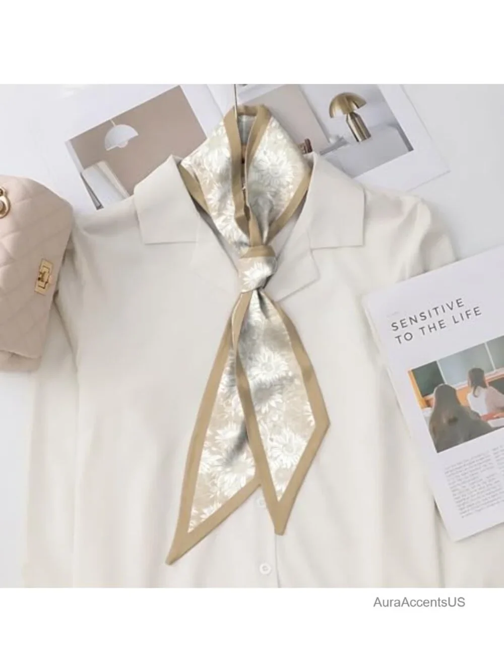 Polyester Satin Silk Feeling Scarf - Multi-Use Fashion Accessory